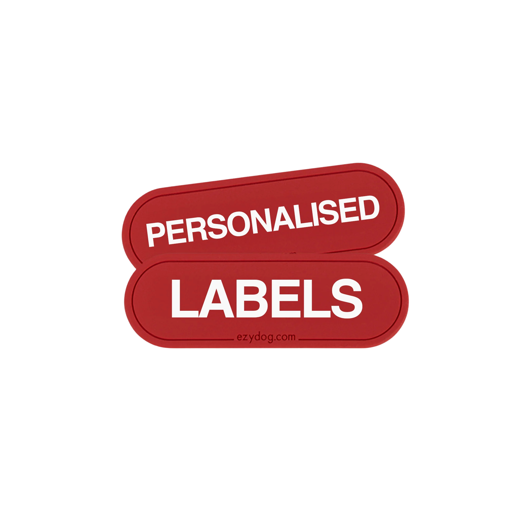 Personalised labels for dog accessories