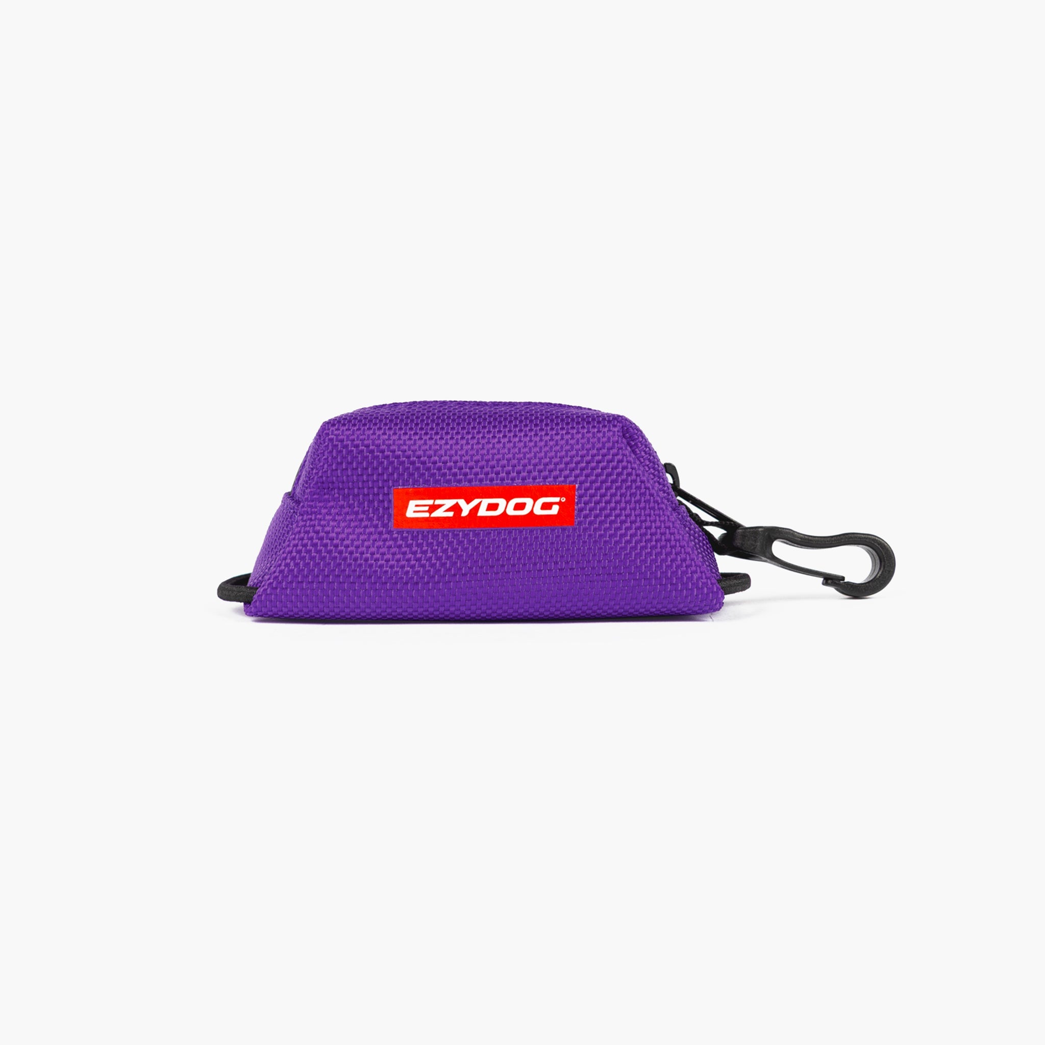 Purple Essential Poop Bag Holder with EzyDog logo on a white background